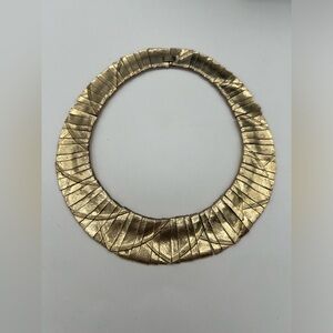 Vintage Les Bernard Egyptian Revival Gold Collar Necklace